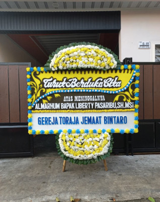 Papan Bunga Duka di Mekar Damai